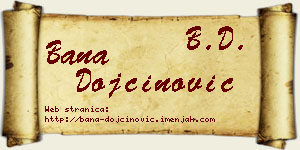 Bana Dojčinović vizit kartica
